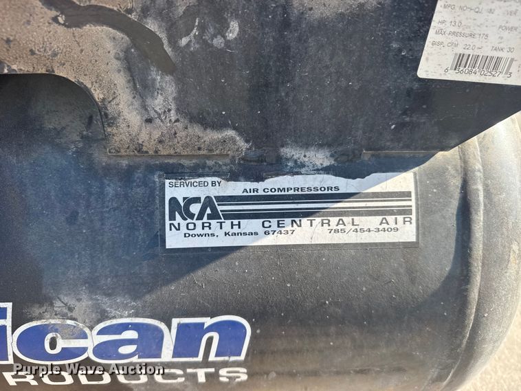 image for item DY2975 American Idustrial Products TUK13030HGE air compressor