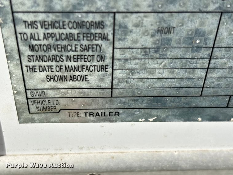 image for item EO4372 1996 Interstate Manufacturing Inc. enclosed cargo trailer