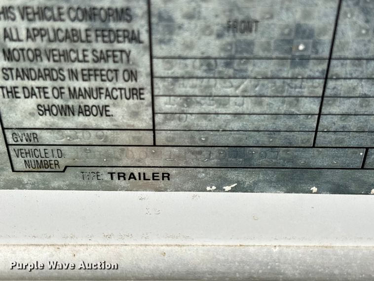 image for item EO4372 1996 Interstate Manufacturing Inc. enclosed cargo trailer