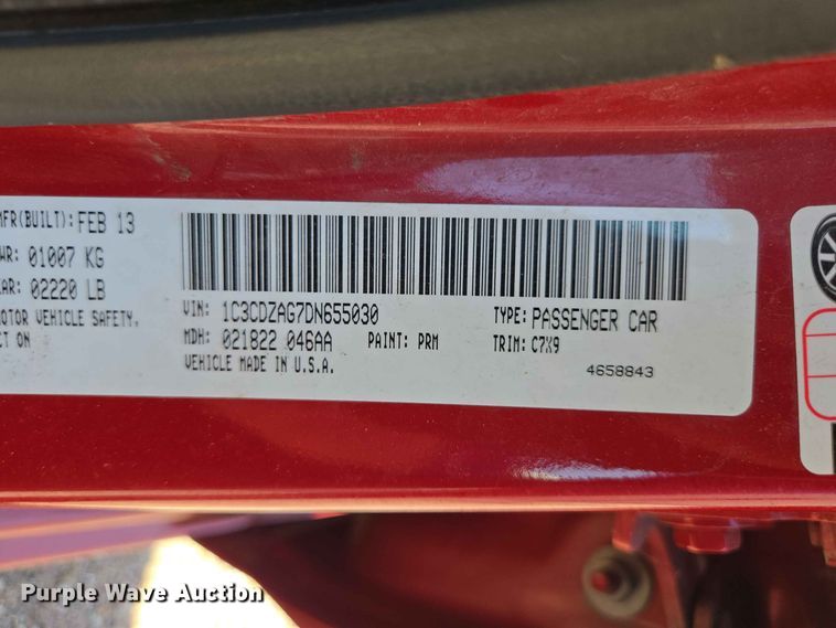 image for item ER1758 2013 Dodge Avenger 