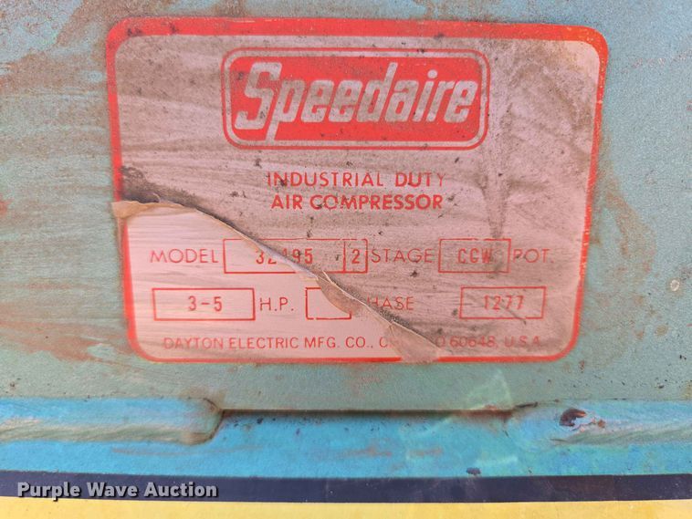 image for item ER1781 Speedaire 3Z495 air compressor