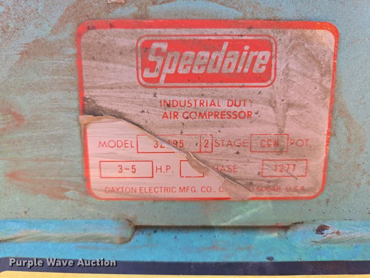 image for item ER1781 Speedaire 3Z495 air compressor