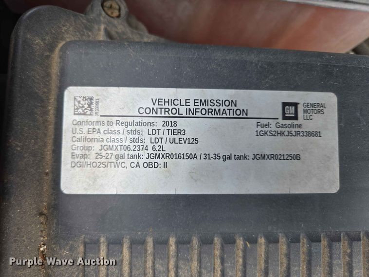 image for item ER1788 2018 GMC Yukon Xl SUV
