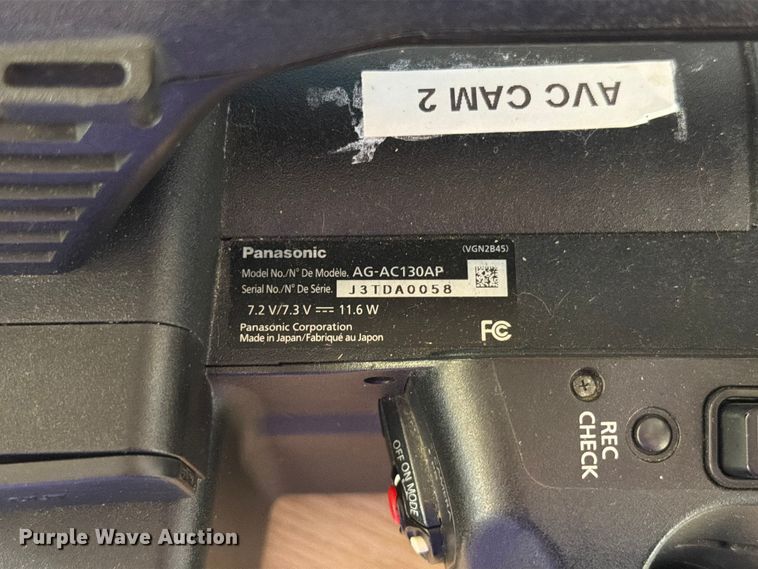 image for item ER1834 Panasonic AG-AC130AP camera