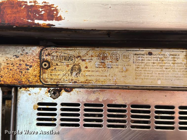 image for item ER1838 Keating 36x30FLD grill