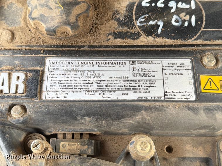 image for item ER1861 2005 Caterpillar TH350B telehandler