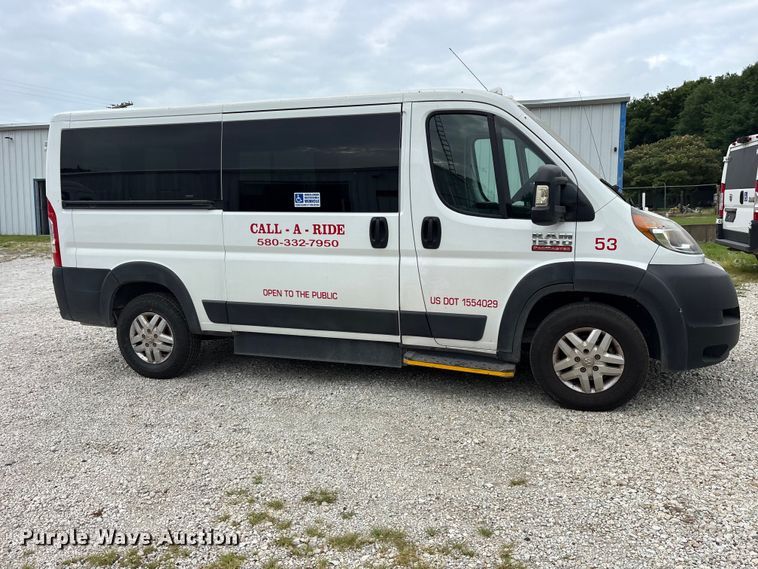image for item ET0312 2019 RAM Promaster 1500 handicap accessible van