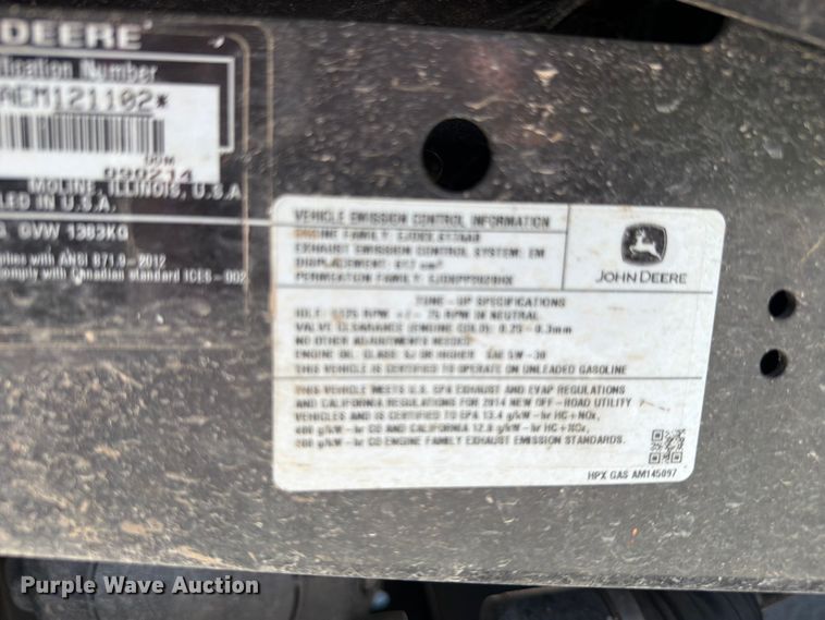 image for item EV2313 2014 John Deere HPX Gator utility vehicle