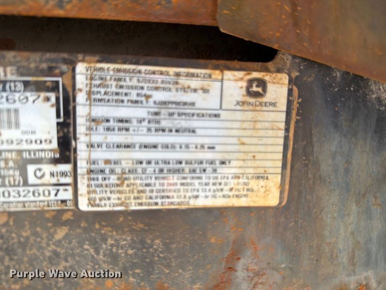 image for item EV2319 2009 John Deere 850D utility vehicle