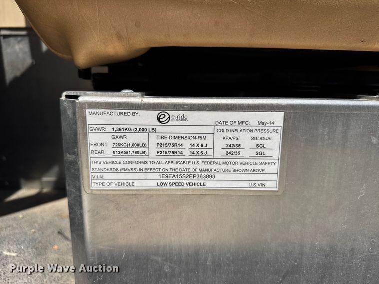 image for item EW4953 2014 E-Ride EXV4 utility vehicle
