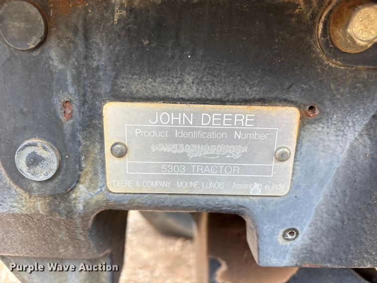 image for item EX0001 2004 John Deere 5303 tractor