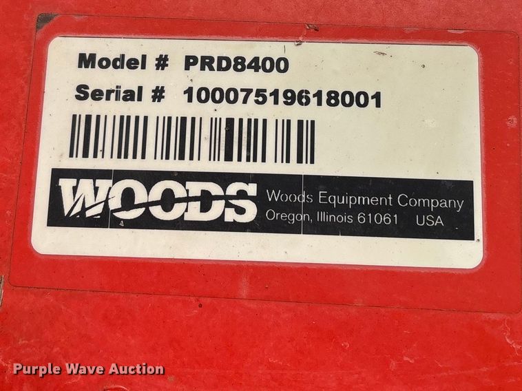 image for item EX0002 Woods PRD8400 finish mower