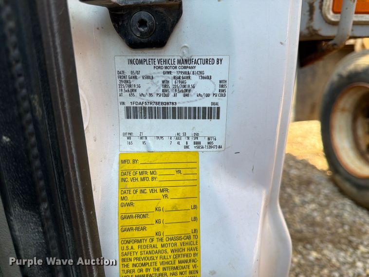 image for item EX2020 2008 Ford F550 Super Duty dump truck