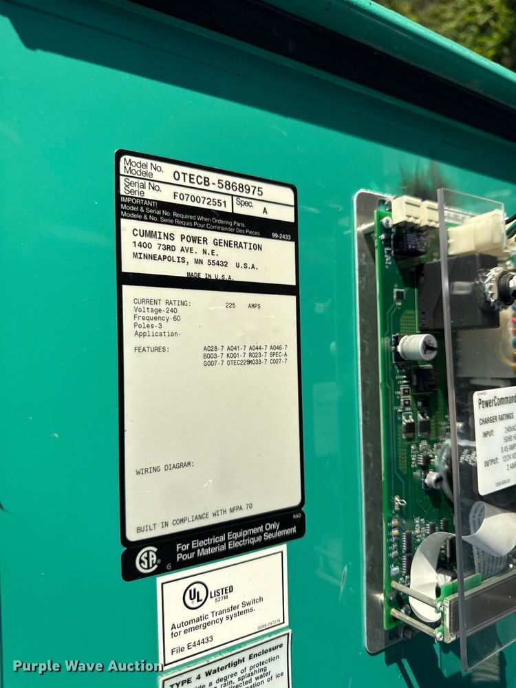 image for item EX2027 Cummins GGGD-5869046 generator