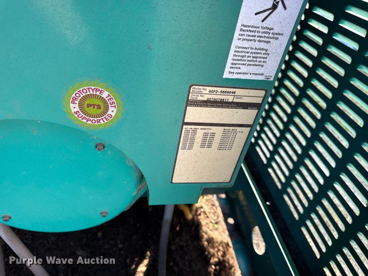 image for item EX2027 Cummins GGGD-5869046 generator