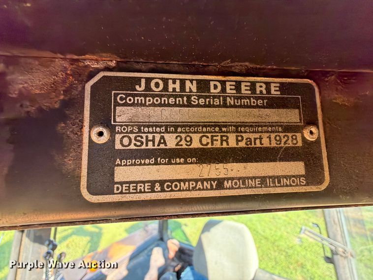 image for item EX2532 1989 John Deere 2755 tractor