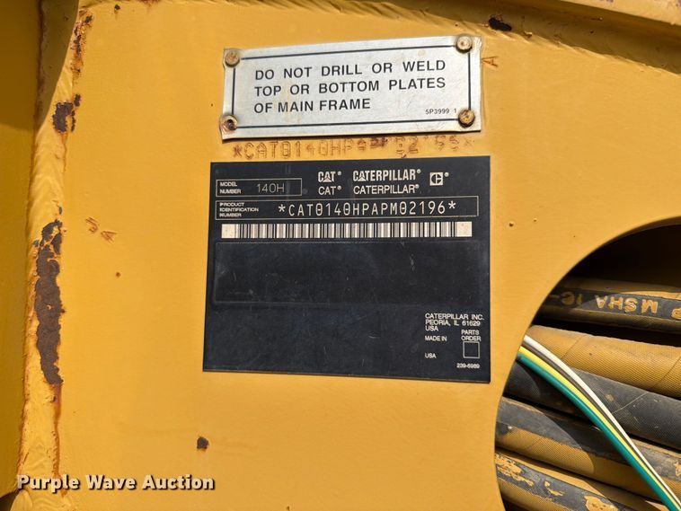 image for item EX2538 2005 Caterpillar 140H motor grader