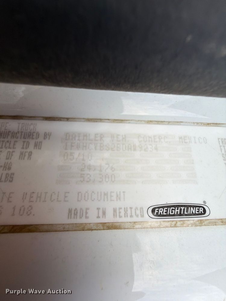 image for item EX2540 2011 Freightliner M2 dump truck