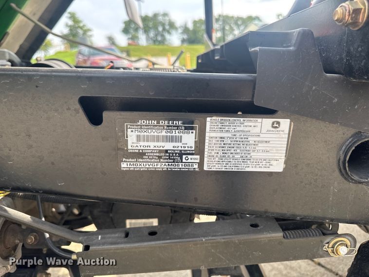 image for item FB5748 2010 John Deere XUV utility vehicle