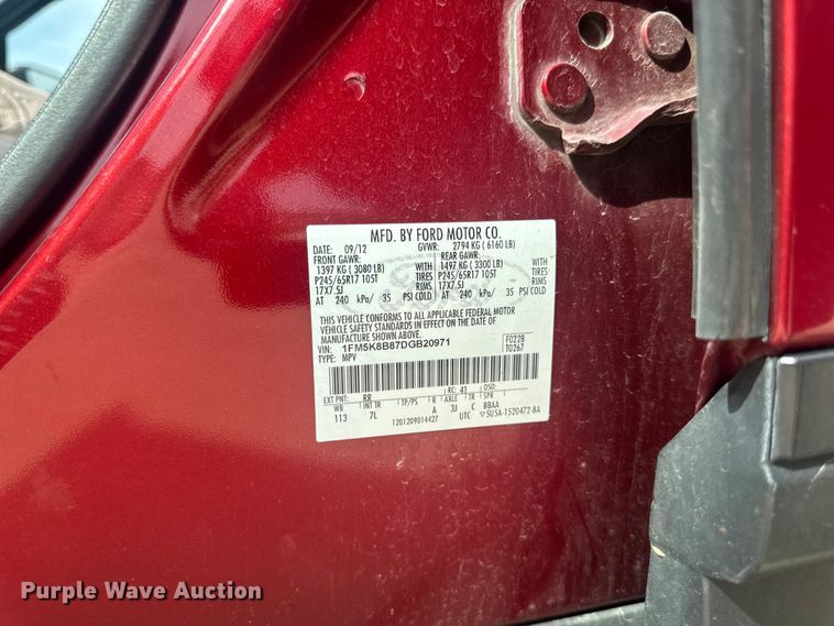 image for item FB5750 2013 Ford Explorer SUV