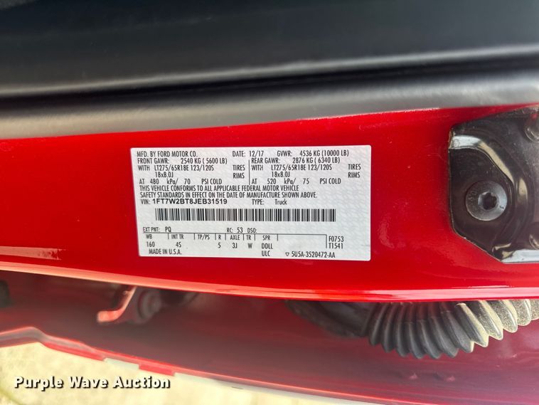 image for item FB5751 2018 Ford F250 Super Duty Crew Cab pickup truck