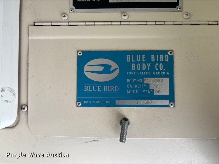 image for item FC1775 1996 Blue Bird TC2000 school bus