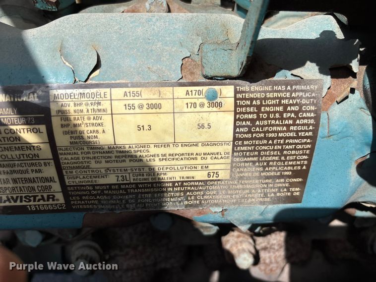 image for item FC1776 1994 International 3700 school bus