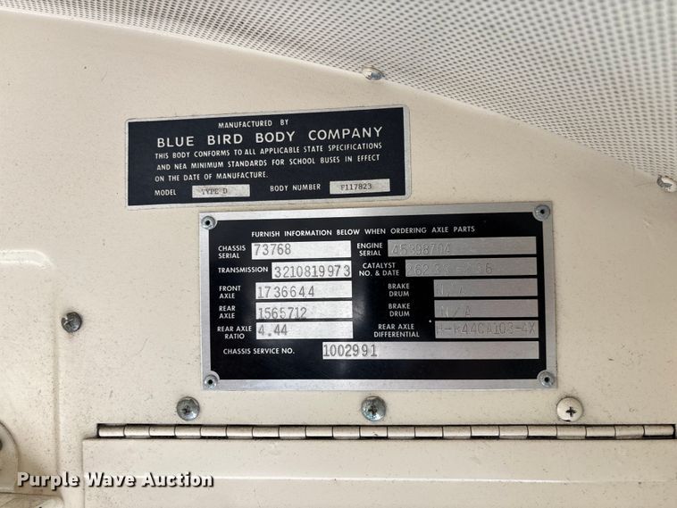 image for item FC1779 1997 Blue Bird TC2000 school bus
