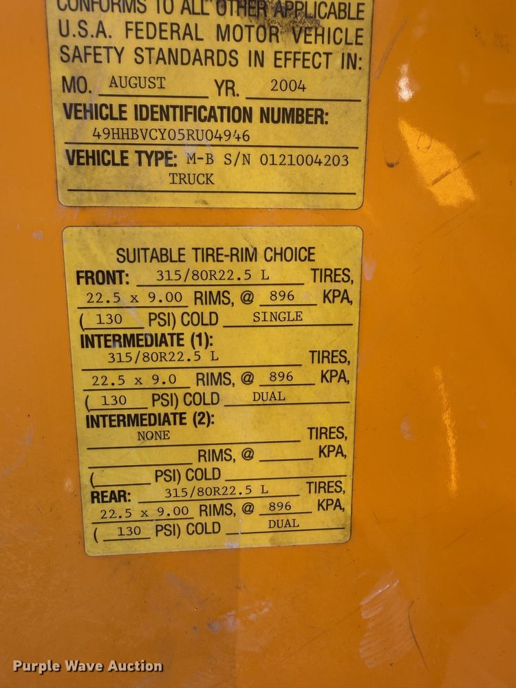 image for item FC1812 2005 Sterling Condor paint striper truck