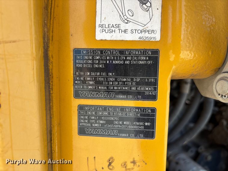 image for item FC1815 2014 John Deere 60G mini excavator