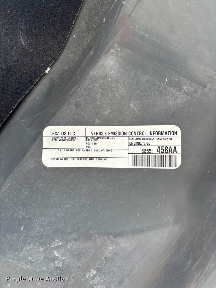 image for item FC1858 2022 Dodge Durango SSV SUV