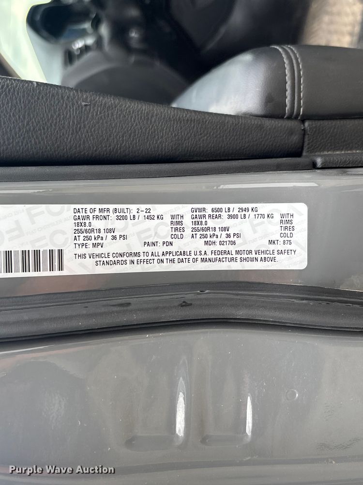 image for item FC1858 2022 Dodge Durango SSV SUV