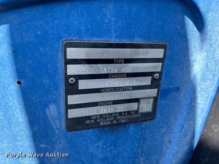 image for item FC1865 2006 New Holland TN75A 4RM MFWD tractor