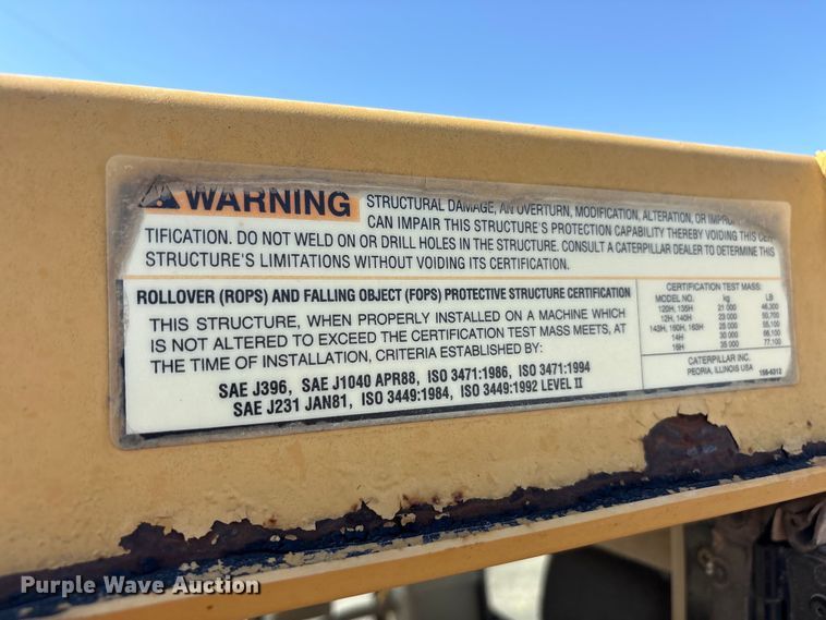 image for item FC2502 2007 Caterpillar 140H VHP Plus motor grader