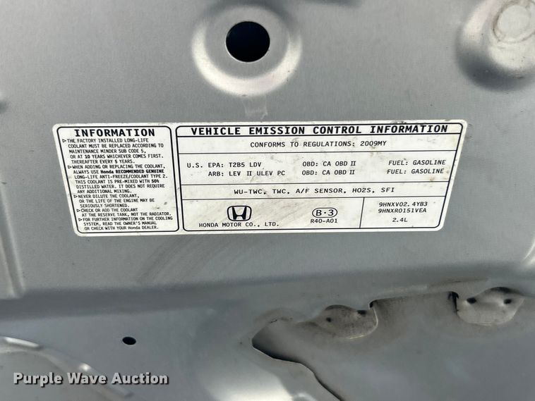 image for item FC2835 2009 Honda Accord 