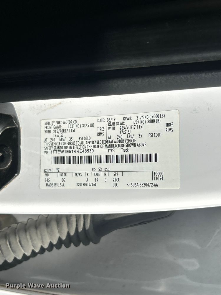 image for item FC2837 2019 Ford F-150 XL 