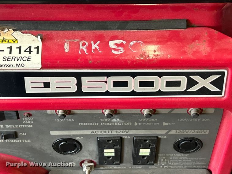 image for item FC2840 Honda EB5000X generator