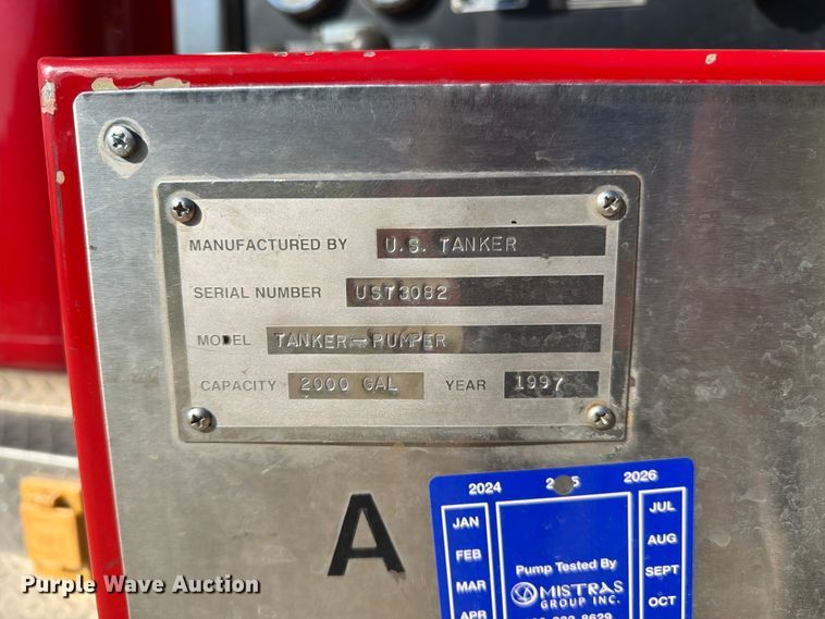 image for item FC3091 1998 International 4900 pumper fire truck