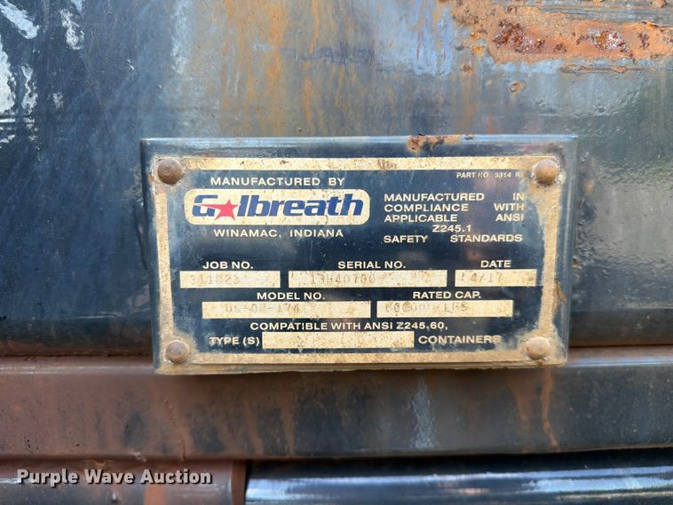 image for item FC3234 2018 Mack GU813 roll-off container truck