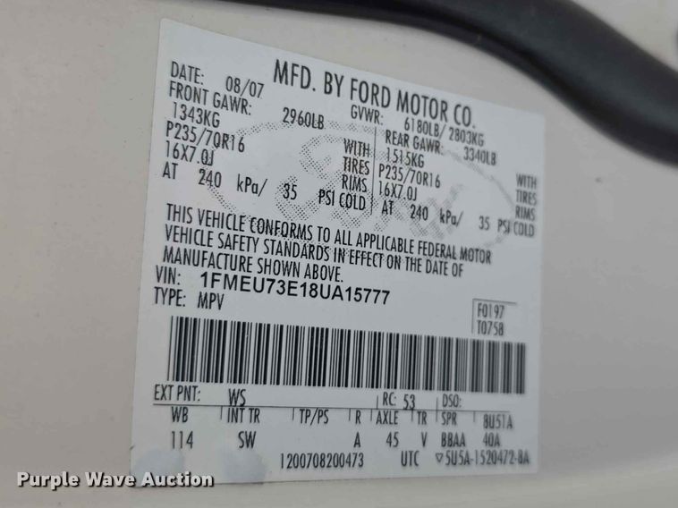 image for item FH6207 2008 Ford Explorer SUV