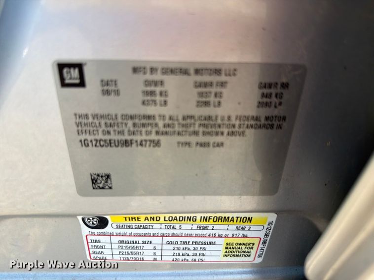 image for item FH6266 2011 Chevrolet Malibu LT 