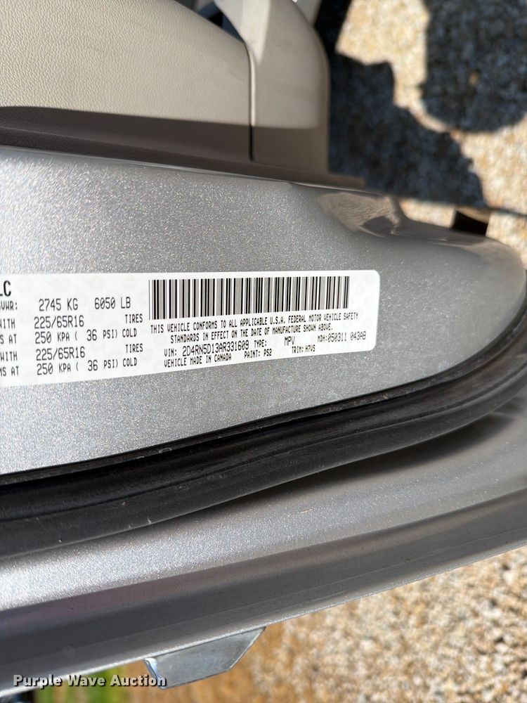 image for item FH6267 2010 Dodge Grand Caravan SXT van
