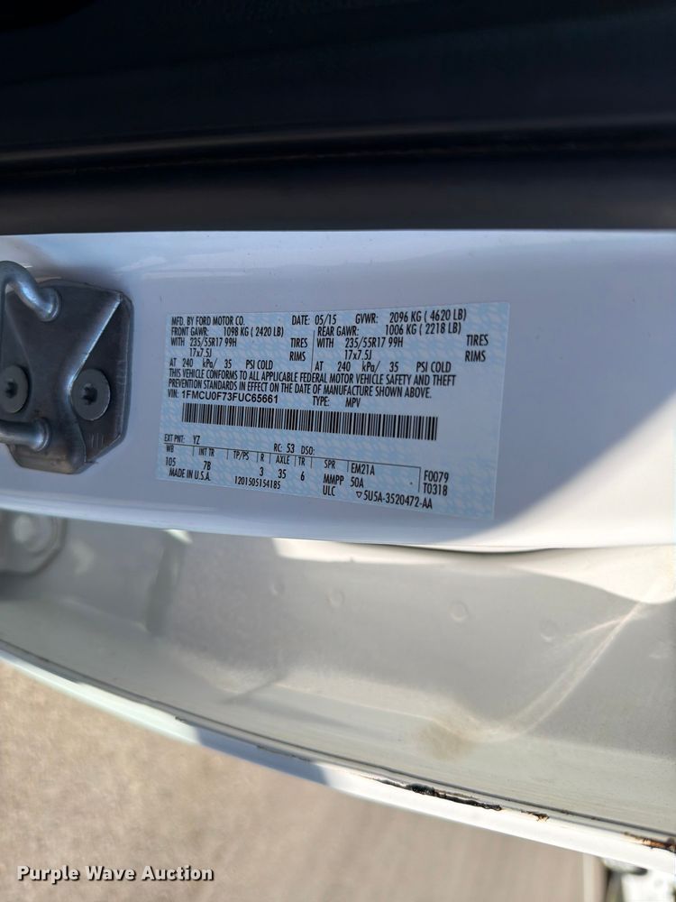 image for item FH6278 2015 Ford Escape SUV