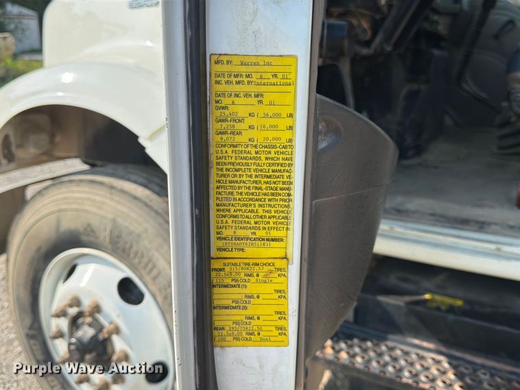 image for item FK3506 2002 International F4900 dump truck