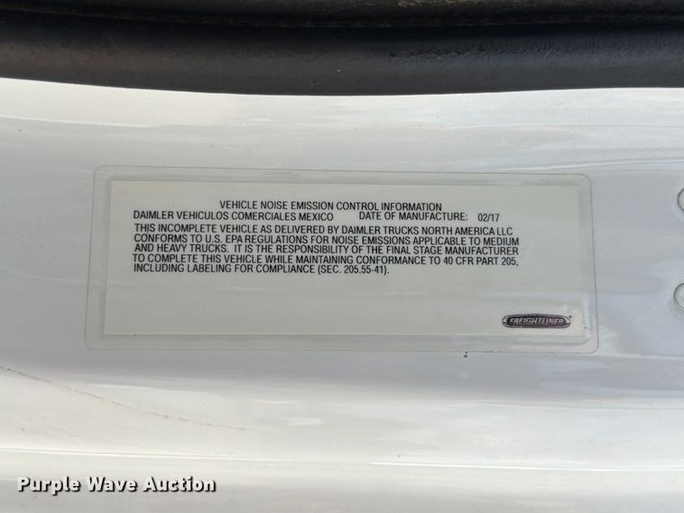 image for item FK4051 2018 Freightliner M2 refuse truck