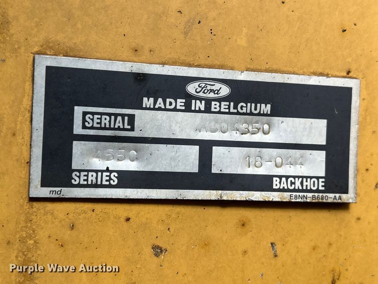 image for item NM9820 1989 Ford 455C backhoe