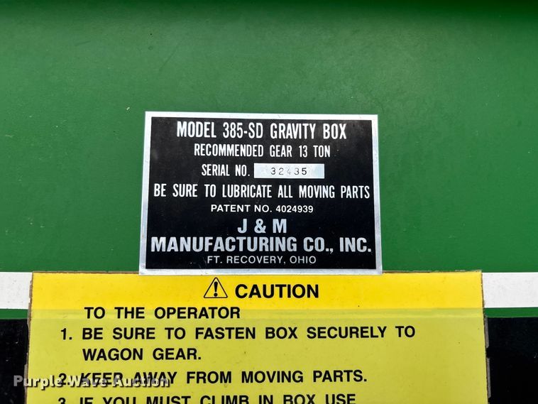 image for item ER3097 J&M 385SD gravity wagon