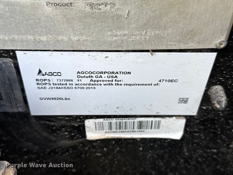 image for item ET6466 2024 Massey Ferguson MF4710 MFWD tractor