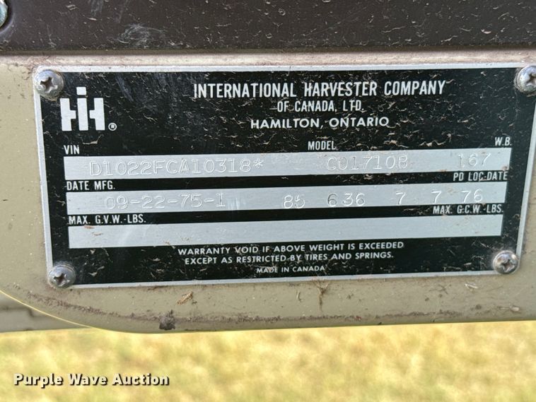 image for item EW4967 1976 International Cargostar grain truck