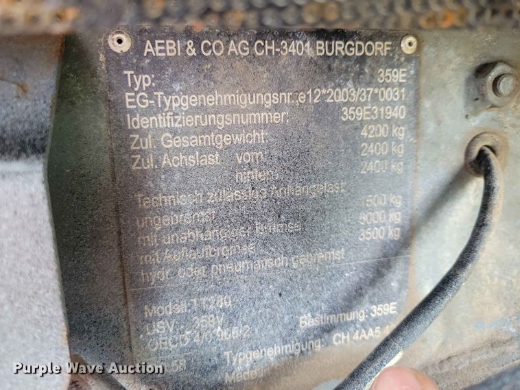 image for item FU0013 Terratrac AEBI TT280 4WD tractor